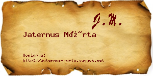 Jaternus Márta névjegykártya